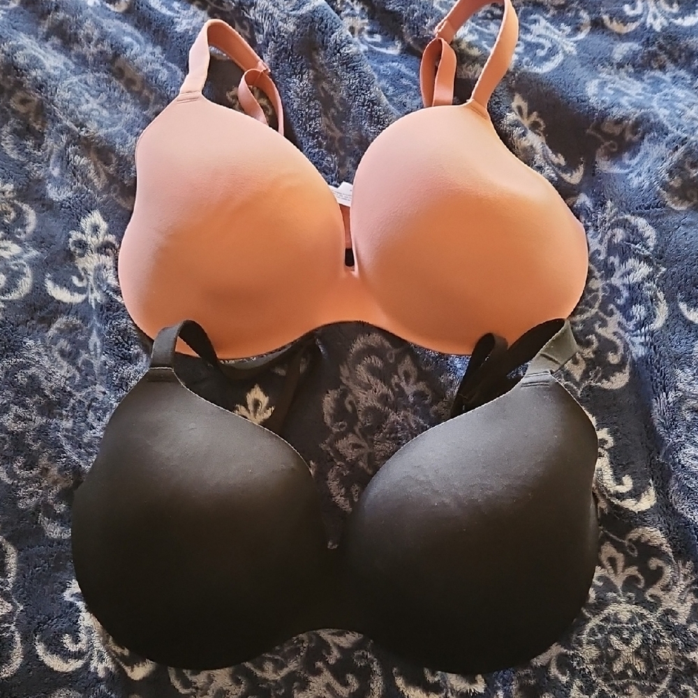 Auden Black and Pink T-Shirt Bras with Underwire Support